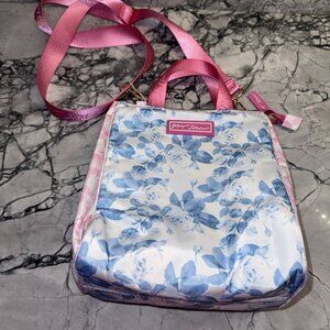 Betsey Johnson Lunch bag Tote Insulated Blue Pink Floral